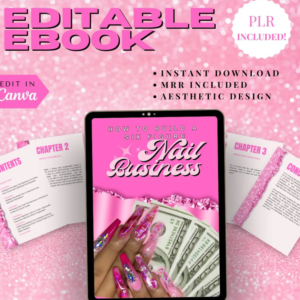 PLR eBook - Nail Business, Canva eBook Template
