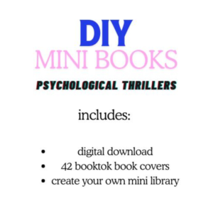 Psychological Thriller DIY MiniBooks DIGITAL PDF