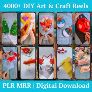 4000+ DIY Art & Craft Reels Bundle | PLR MRR Content Pack for Instagram, TikTok & YouTube | Instant Digital Download