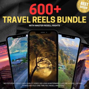 600+ Faceless Travel Reels Bundle | Viral Travel Content Pack for TikTok, Instagram Reels & YouTube Shorts | MRR Digital Download